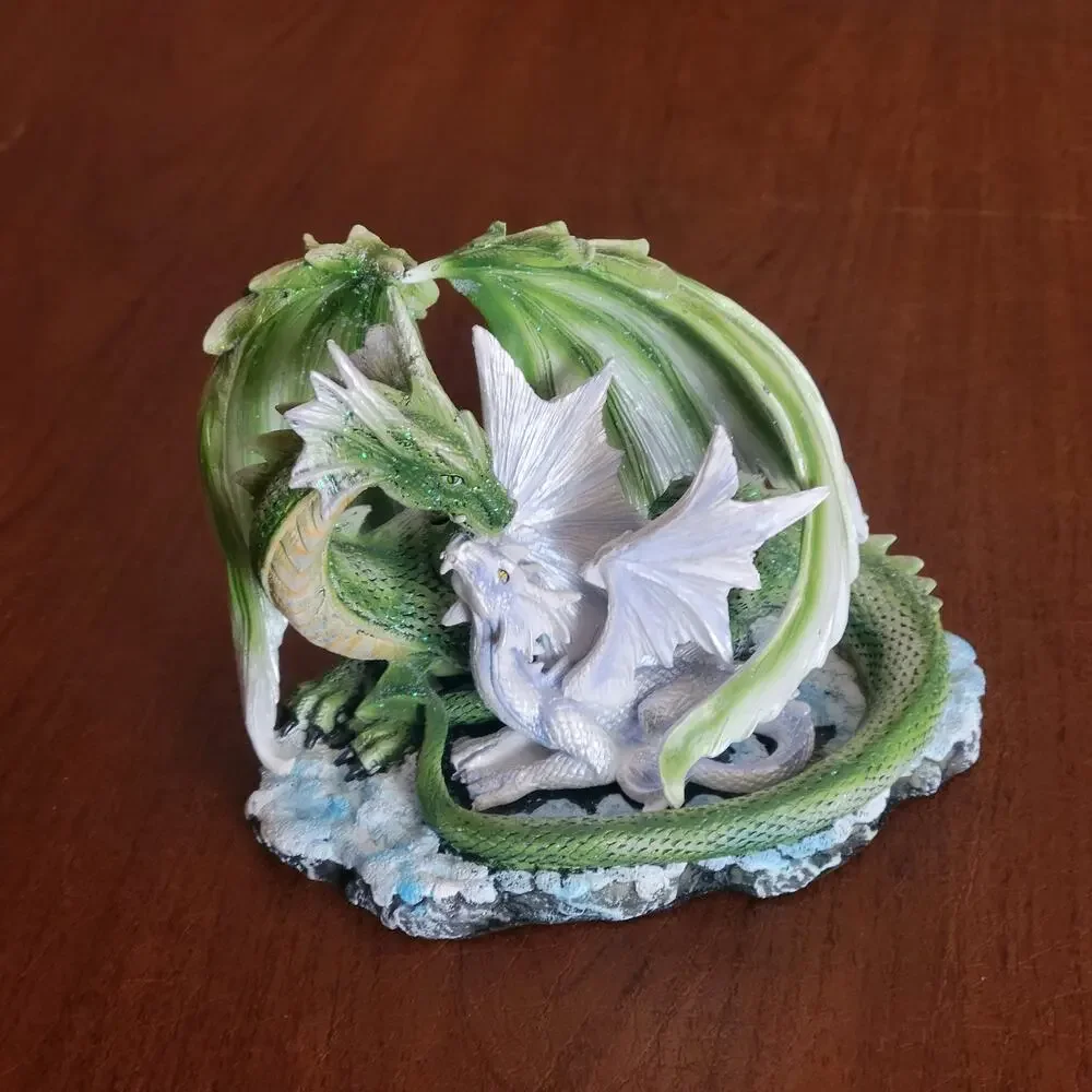 Aint It Nice Dragon Statue Mother Protecting Baby Dragon Medieval
